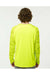 Paragon 216 Mens Cayman Performance Camo Colorblocked Long Sleeve Crewneck T-Shirt Safety Green Model Back