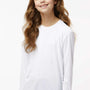 Paragon Youth Islander Performance Moisture Wicking Long Sleeve Crewneck T-Shirt - White