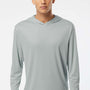 Paragon Mens Bahama Performance Moisture Wicking Long Sleeve Hooded T-Shirt Hoodie - Medium Grey