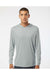 Paragon 220 Mens Bahama Performance Long Sleeve Hooded T-Shirt Hoodie Medium Grey Model Front