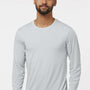 Paragon Mens Aruba Extreme Performance Moisture Wicking Long Sleeve Crewneck T-Shirt - Aluminum Grey