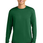 A4 Mens Performance Moisture Wicking Long Sleeve Crewneck T-Shirt - Forest Green