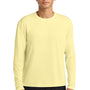 A4 Mens Performance Moisture Wicking Long Sleeve Crewneck T-Shirt - Light Yellow