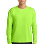 A4 Mens Performance Moisture Wicking Long Sleeve Crewneck T-Shirt - Lime Green