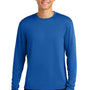 A4 Mens Performance Moisture Wicking Long Sleeve Crewneck T-Shirt - Royal Blue