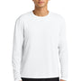 A4 Mens Performance Moisture Wicking Long Sleeve Crewneck T-Shirt - White
