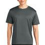 A4 Mens Sprint Performance Moisture Wicking Short Sleeve Crewneck T-Shirt - Graphite Grey