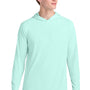 A4 Mens Performance Moisture Wicking Long Sleeve Hooded T-Shirt Hoodie - Pastel Mint