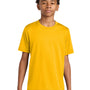A4 Youth Performance Moisture Wicking Short Sleeve Crewneck T-Shirt - Gold