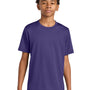 A4 Youth Performance Moisture Wicking Short Sleeve Crewneck T-Shirt - Purple
