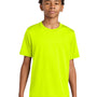 A4 Youth Performance Moisture Wicking Short Sleeve Crewneck T-Shirt - Safety Yellow