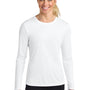 A4 Womens Cooling Performance Long Sleeve Crewneck T-Shirt - White - COMING SOON