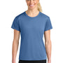 A4 Womens Performance Moisture Wicking Short Sleeve Crewneck T-Shirt - Light Blue