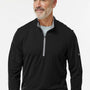 Adidas Mens Moisture Wicking 1/4 Zip Sweatshirt - Black/Grey - New