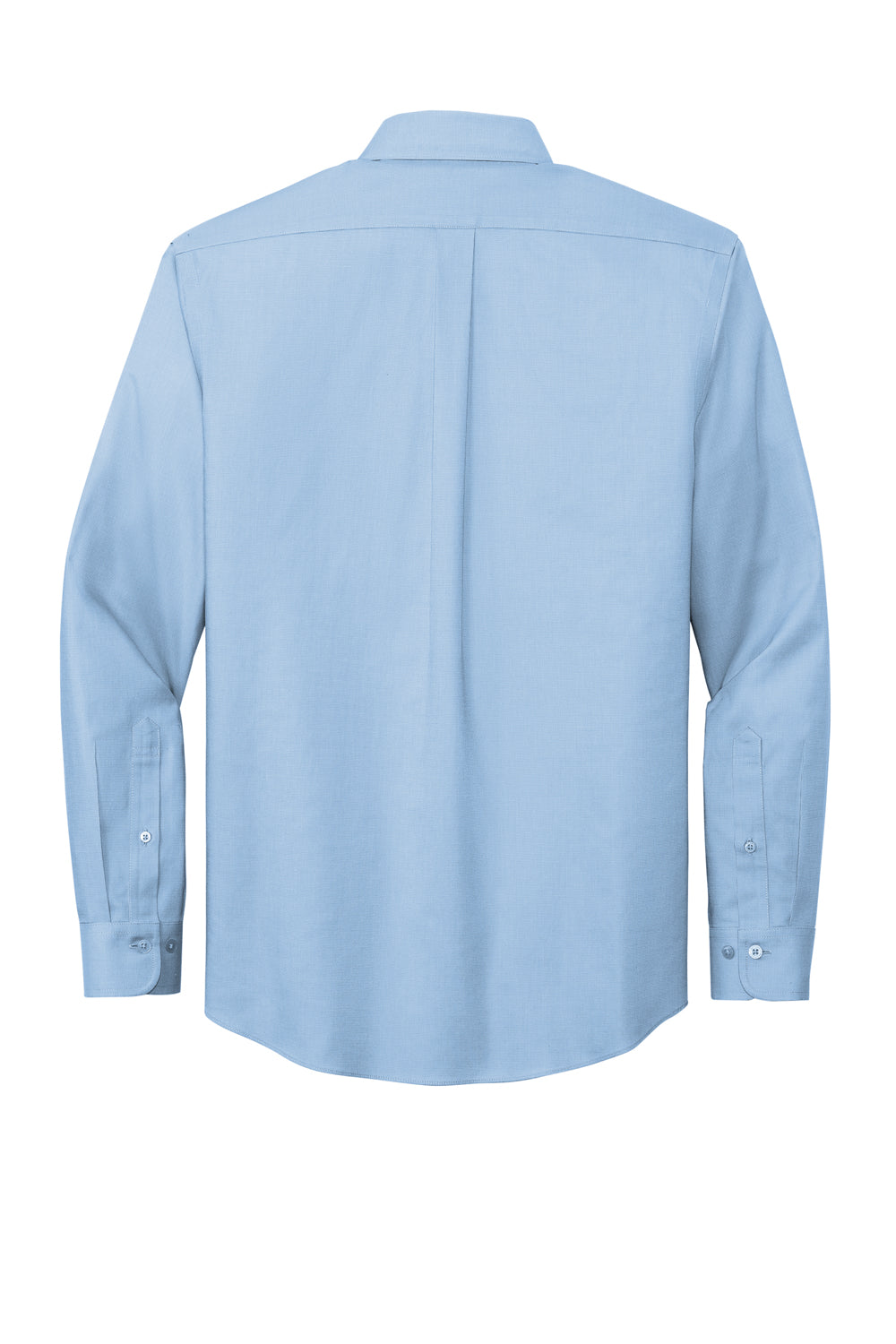 Brooks Brothers Mens Wrinkle Resistant Nailhead Long Sleeve Button Down Shirt w/ Pocket Newport Blue Flat Back