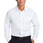 Brooks Brothers Mens Wrinkle Free Stretch Pinpoint Long Sleeve Button Down Shirt w/ Pocket - White - Coming Soon