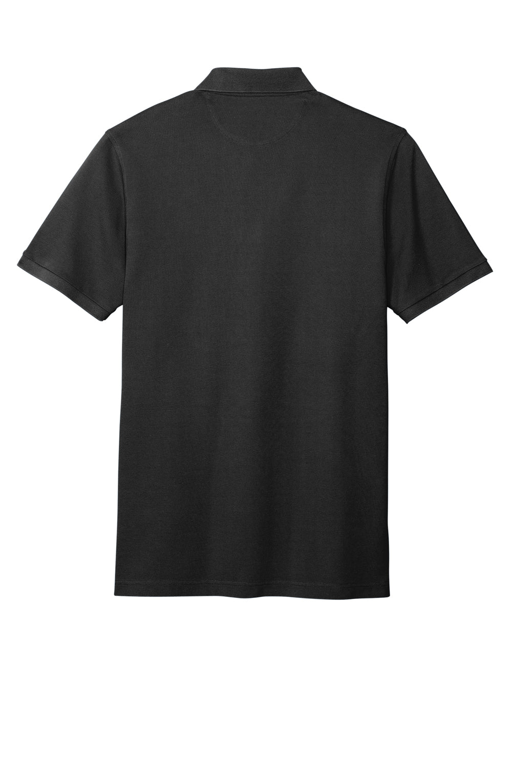 Brooks Brothers Mens Pique Short Sleeve Polo Shirt Deep Black Flat Back