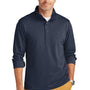 Brooks Brothers Mens 1/4 Button Down Sweatshirt - Heather Navy Blue