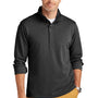 Brooks Brothers Mens 1/4 Button Down Sweatshirt - Heather Windsor Grey