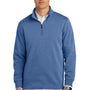 Brooks Brothers Mens Double Knit 1/4 Zip Sweatshirt - Charter Blue