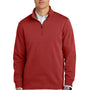 Brooks Brothers Mens Double Knit 1/4 Zip Sweatshirt - Rich Red