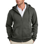 Brooks Brothers Mens Double Knit Full Zip Hooded Sweatshirt Hoodie - Windsor Grey