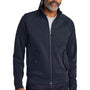 Brooks Brothers Mens Double Knit Full Zip Sweatshirt w/ Pockets - Night Navy Blue