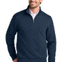 Brooks Brothers Mens Diamond Quilt 1/4 Zip Sweatshirt - Navy Blue Blazer - COMING SOON