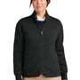 Brooks Brothers Womens Diamond Quilt Full Zip Sweatshirt w/ Pocket - Deep Black - COMING SOON