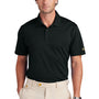 Brooks Brothers Mens Moisture Wicking Performance Mesh Pique Short Sleeve Polo Shirt - Deep Black