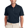 Brooks Brothers Mens Moisture Wicking Performance Mesh Pique Short Sleeve Polo Shirt - Navy Blue Blazer