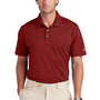 Brooks Brothers Mens Moisture Wicking Performance Mesh Pique Short Sleeve Polo Shirt - Rich Red
