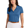 Brooks Brothers Womens Moisture Wicking Pique Mesh Short Sleeve Polo Shirt - Charter Blue