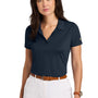 Brooks Brothers Womens Moisture Wicking Pique Mesh Short Sleeve Polo Shirt - Navy Blue Blazer