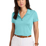 Brooks Brothers Womens Moisture Wicking Pique Mesh Short Sleeve Polo Shirt - Soft Mint Blue