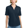 Brooks Brothers Womens Pinpoint Pique Short Sleeve Polo Shirt - Navy Blazer Blue - Coming Soon