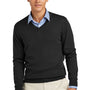 Brooks Brothers Mens Merino Long Sleeve V-Neck Sweater - Deep Black