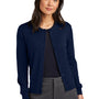 Brooks Brothers Womens Merino Long Sleeve Button Front Cardigan Sweater - Navy Blue Blazer