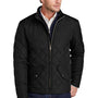 Brooks Brothers Mens Water Resistant Quilted Full Zip Jacket - Deep Black