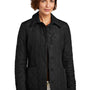 Brooks Brothers Womens Water Resistant Quilted Full Zip Jacket - Deep Black