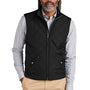 Brooks Brothers Mens Water Resistant Quilted Full Zip Vest - Deep Black