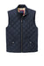 Brooks Brothers Mens Water Resistant Quilted Full Zip Vest Night Navy Blue Flat Front