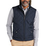 Brooks Brothers Mens Water Resistant Quilted Full Zip Vest - Night Navy Blue