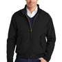 Brooks Brothers Mens Water Resistant Full Zip Bomber Jacket - Deep Black