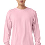Bella + Canvas Mens Jersey Long Sleeve Crewneck T-Shirt - Pink