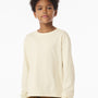Bella + Canvas Youth Long Sleeve Crewneck T-Shirt - Natural - COMING SOON