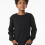 Bella + Canvas Youth Long Sleeve Crewneck T-Shirt - Vintage Black - COMING SOON