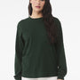 Bella + Canvas Mens Long Sleeve Crewneck T-Shirt - Forest Green - COMING SOON