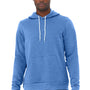 Bella + Canvas Mens Sponge Fleece Hooded Sweatshirt Hoodie w/ Pouch Pocket - Heather Columbia Blue