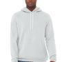 Bella + Canvas Mens Sponge Fleece Hooded Sweatshirt Hoodie w/ Pouch Pocket - Silver Grey